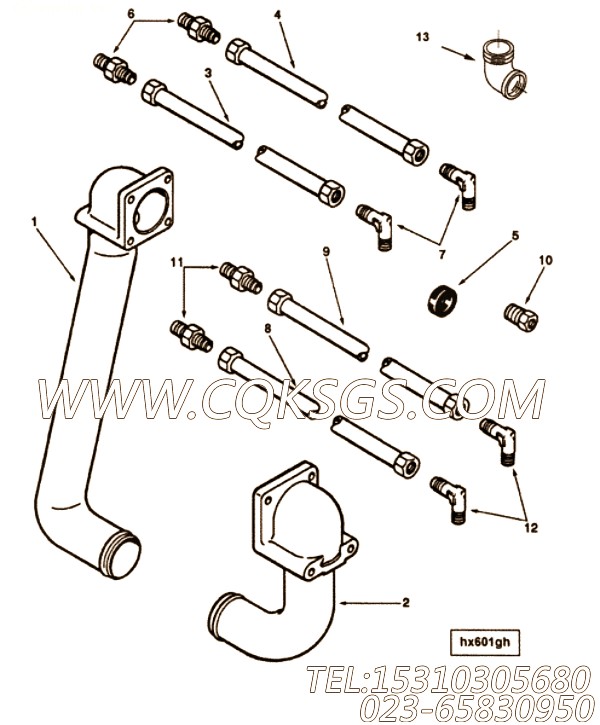 【柔性软管】康明斯CUMMINS柴油机的AS 5024 SS 柔性软管
