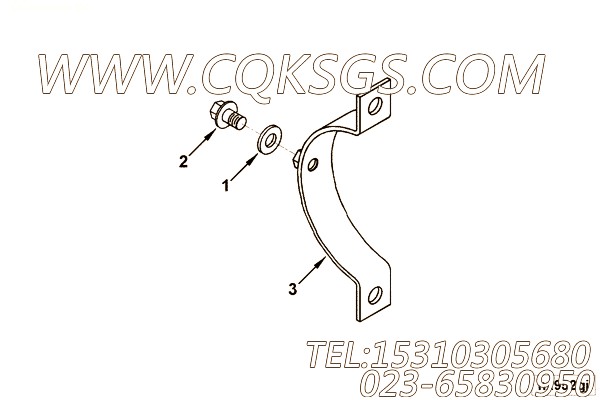 【保留钳】康明斯CUMMINS柴油机的4003644 保留钳