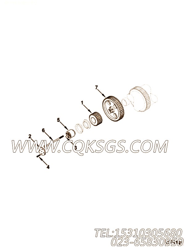 【托辊轴】康明斯CUMMINS柴油机的3428348 托辊轴