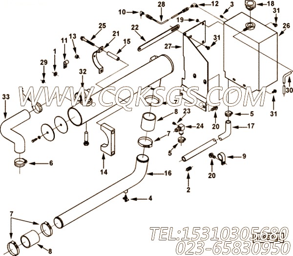 【软管】康明斯CUMMINS柴油机的3393429 软管