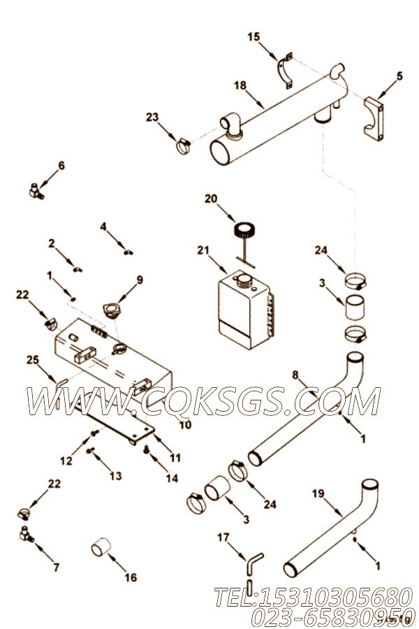 【首席运营官恢复水库】康明斯CUMMINS柴油机的3922500 首席运营官恢复水库