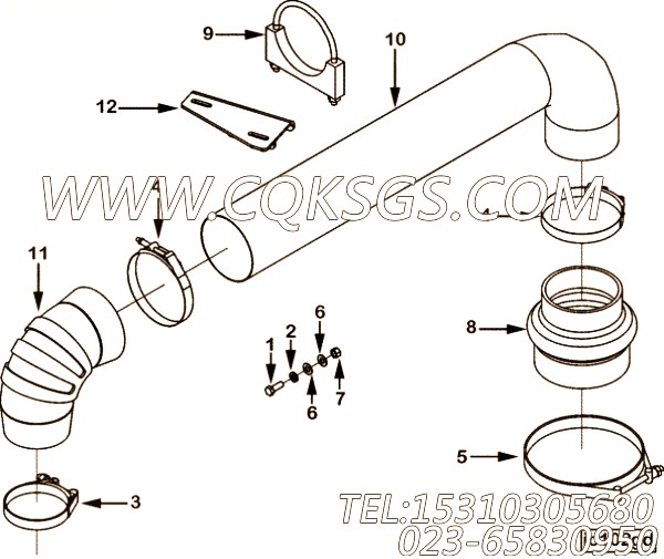【气管支架】康明斯CUMMINS柴油机的4100227 气管支架