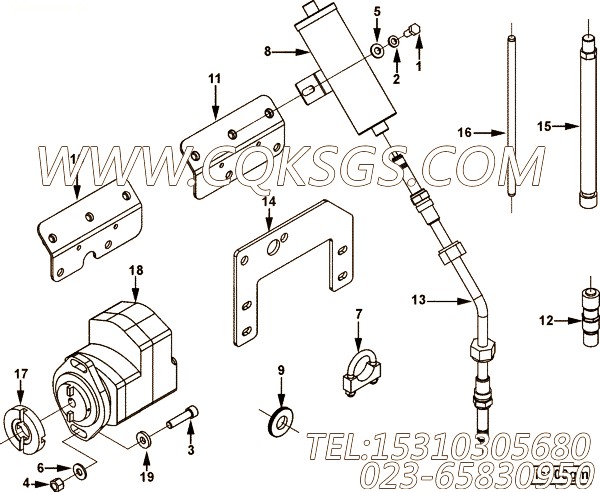 【火花塞转接筒】康明斯CUMMINS柴油机的4100341 火花塞转接筒