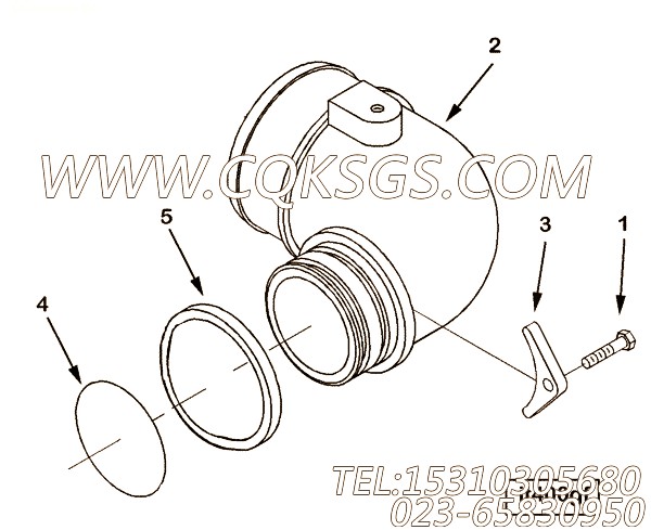【空气传输连接】康明斯CUMMINS柴油机的3096403 空气传输连接