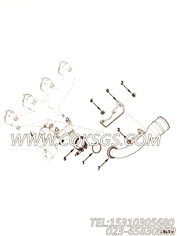 【空气传输连接】康明斯CUMMINS柴油机的5263172 空气传输连接