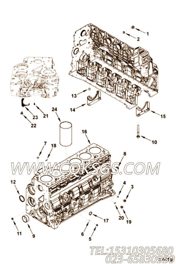 【汽缸体】康明斯CUMMINS柴油机的3971417 汽缸体