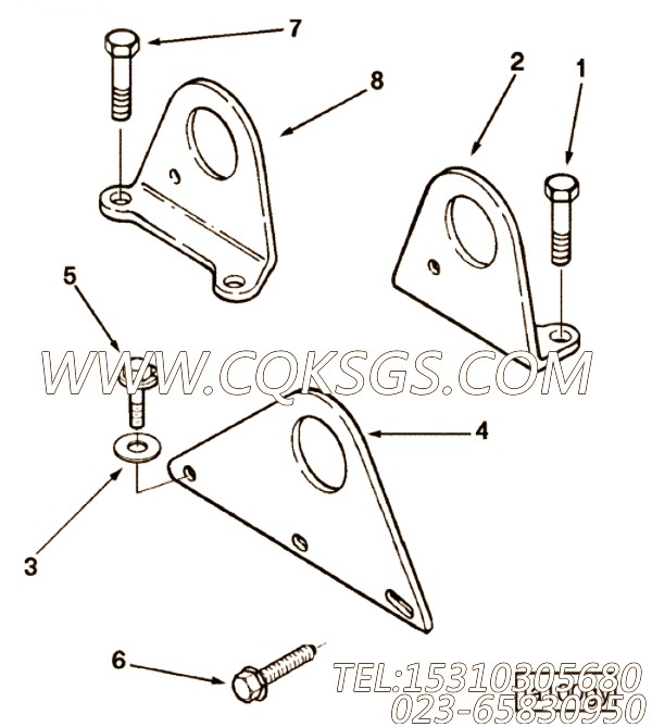 【升降支架】康明斯CUMMINS柴油机的204961 升降支架