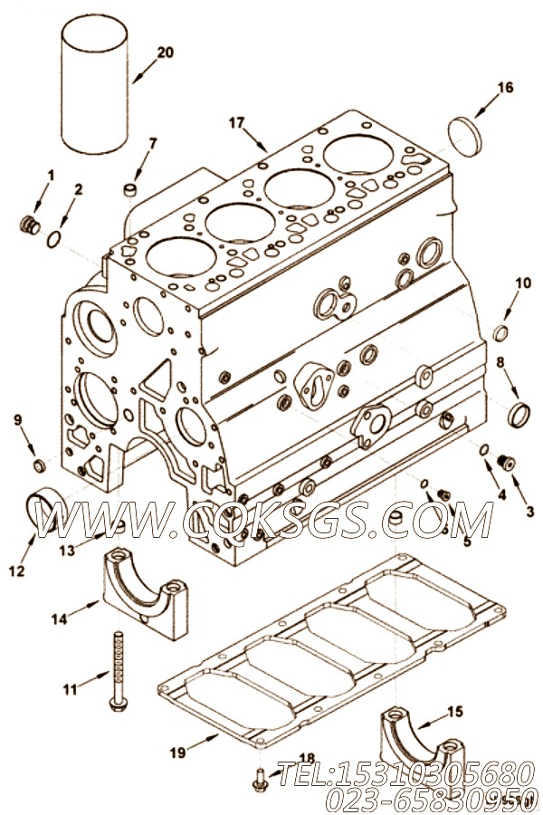 【汽缸体】康明斯CUMMINS柴油机的4928913 汽缸体