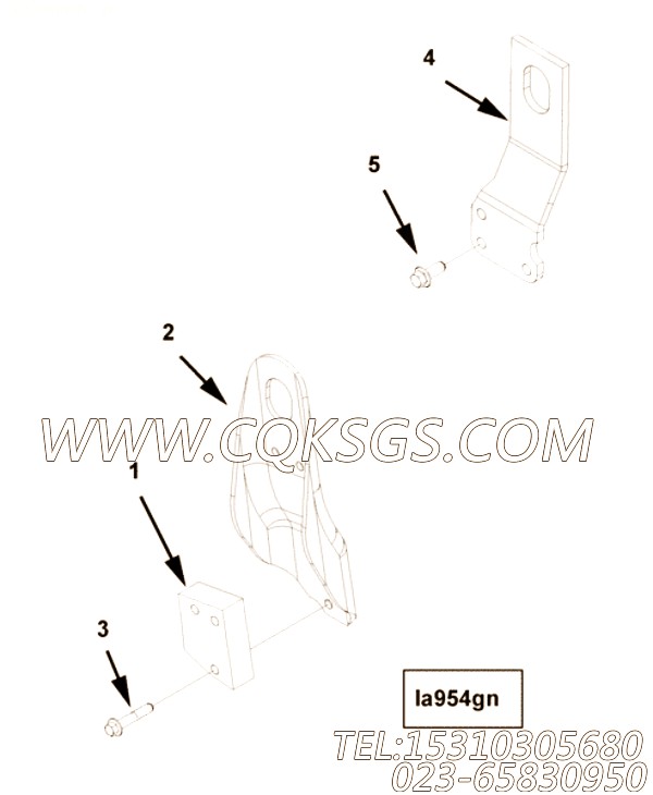 【前升降支架】康明斯CUMMINS柴油机的2869717 前升降支架