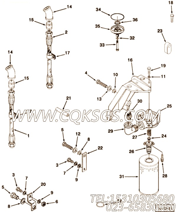 【过滤器支架】康明斯CUMMINS柴油机的10791 过滤器支架