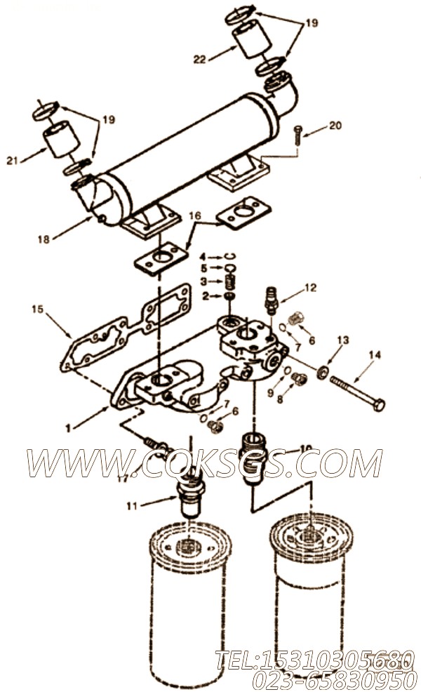 【机油过滤TLA头的】康明斯CUMMINS柴油机的3818851 机油过滤TLA头的