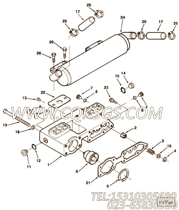 【机油过滤TLA头的】康明斯CUMMINS柴油机的3896017 机油过滤TLA头的