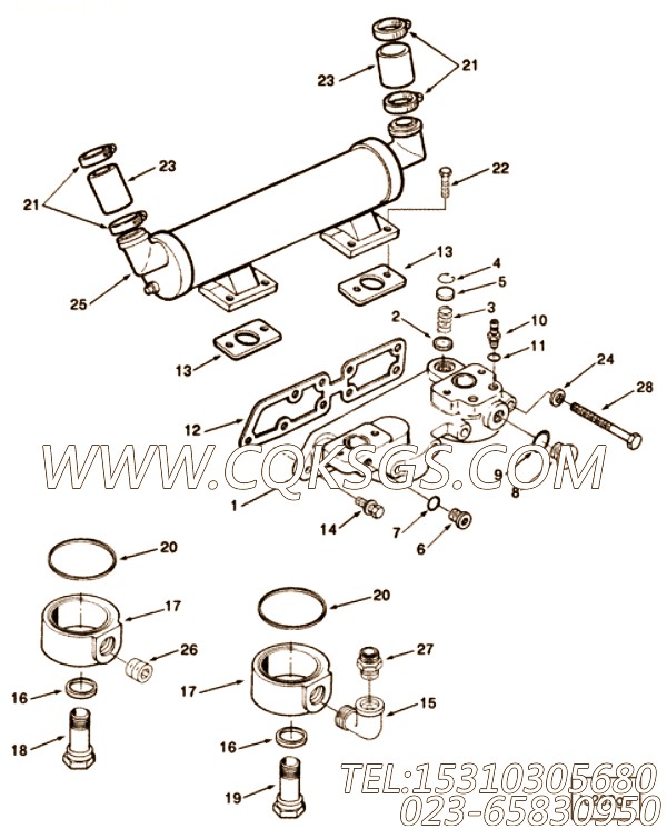 Head, Lub Oil Filter