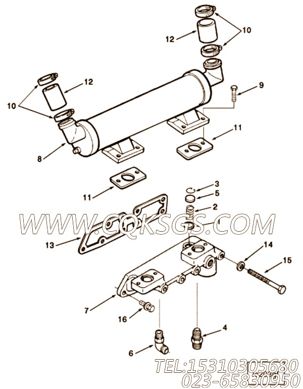 【机油支持】康明斯CUMMINS柴油机的3892269 机油支持