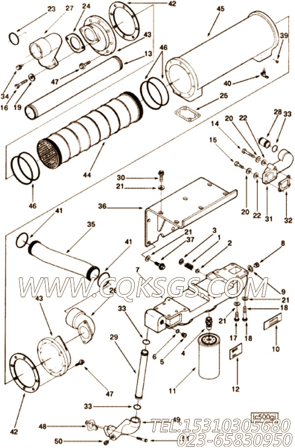 【Tube, Water Transfer】康明斯CUMMINS柴油机的3012347 Tube, Water Transfer
