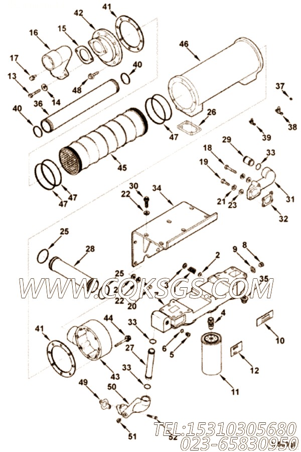 【Tube, Water Transfer】康明斯CUMMINS柴油机的180753 Tube, Water Transfer
