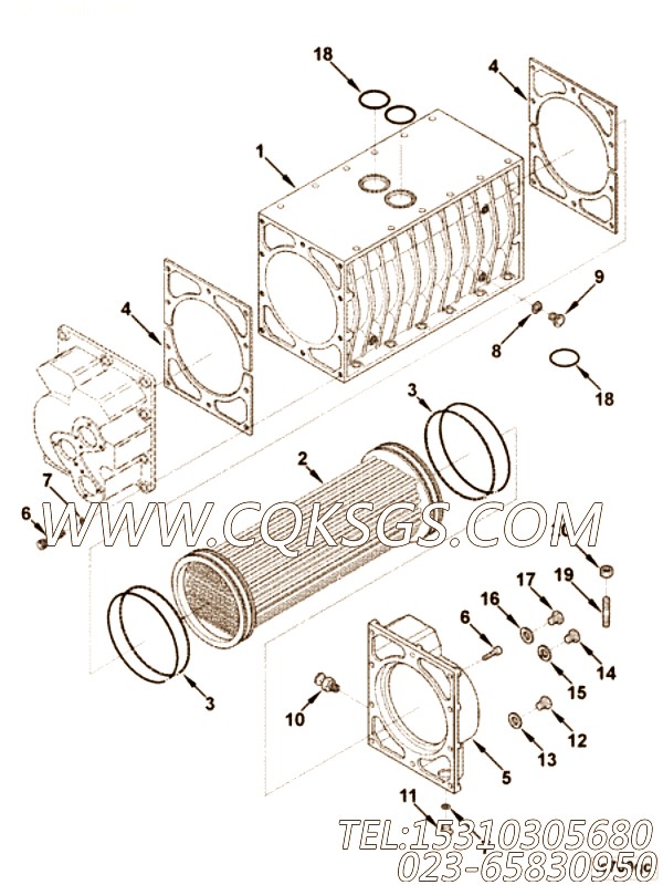 【油总成冷却器】康明斯CUMMINS柴油机的3426243 油总成冷却器