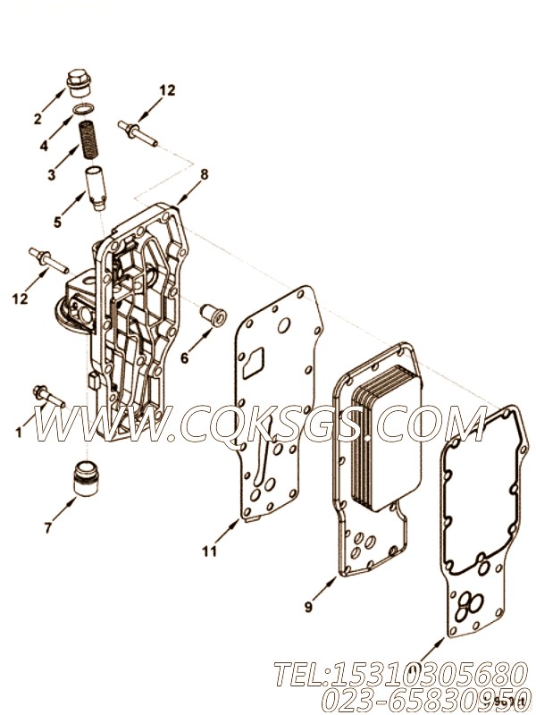 Head, Lub Oil Filter