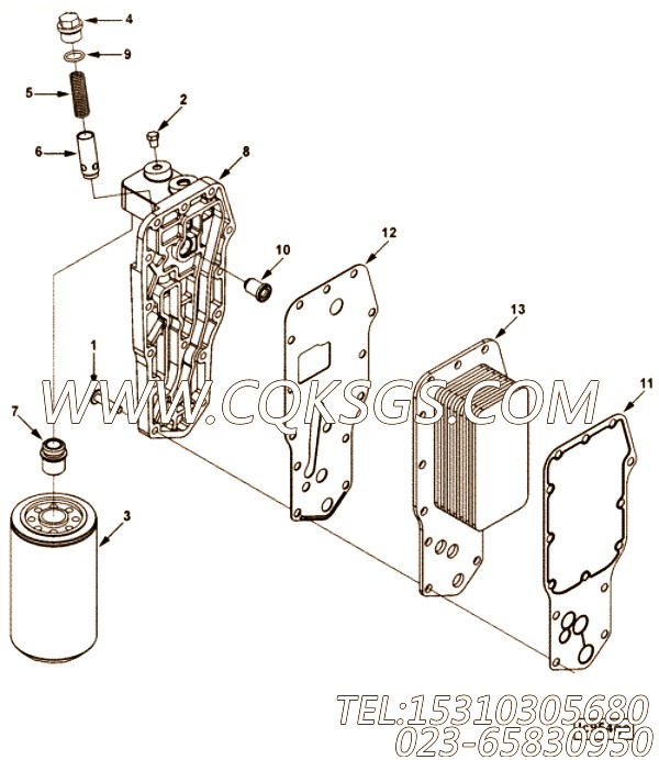 Gasket, Oil Cooler Core