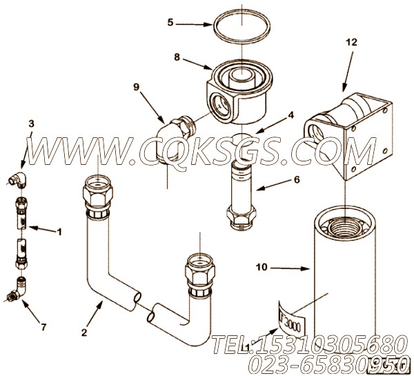 Head, Lub Oil Filter