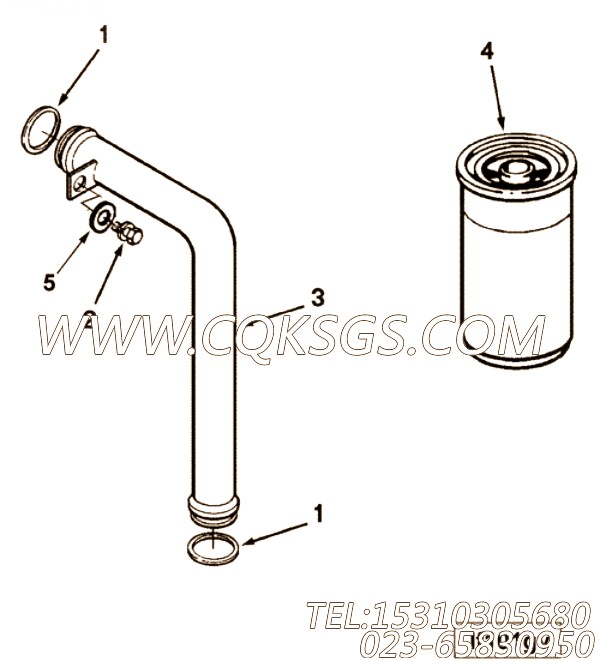【Tube, Water Transfer】康明斯CUMMINS柴油机的3036878 Tube, Water Transfer