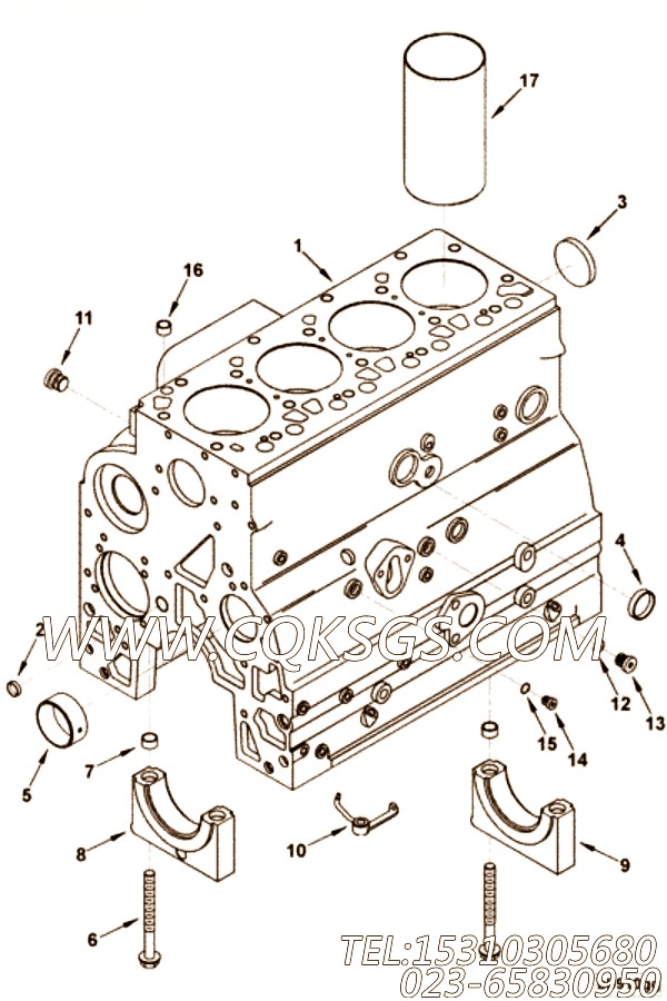【汽缸体】康明斯CUMMINS柴油机的4891702 汽缸体