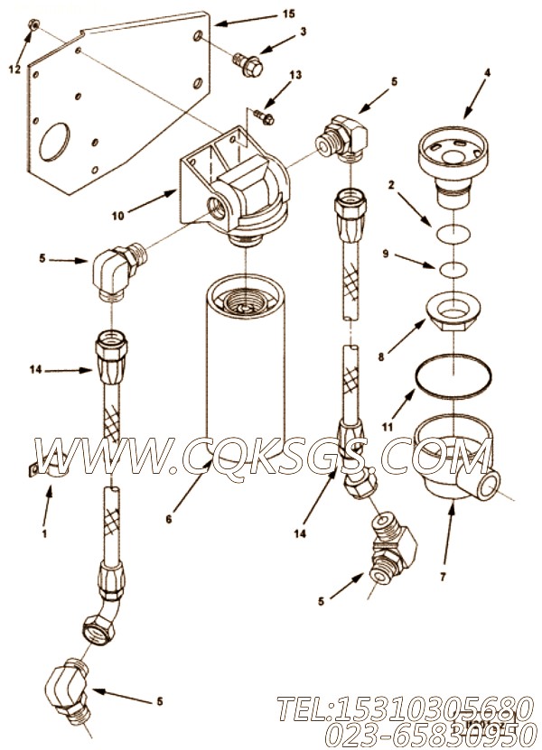 【过滤器支架】康明斯CUMMINS柴油机的4019815 过滤器支架