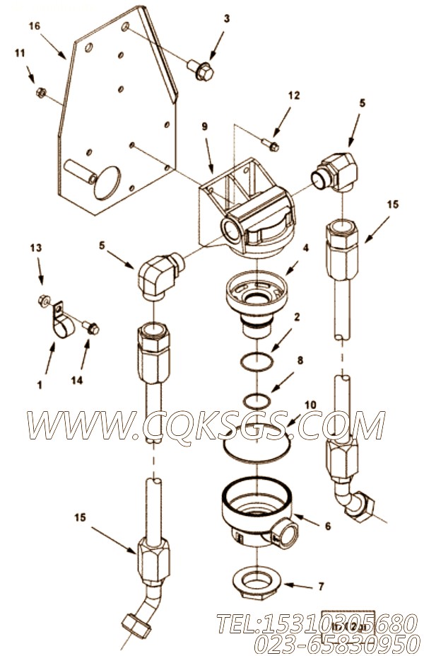 【过滤器支架】康明斯CUMMINS柴油机的4929951 过滤器支架