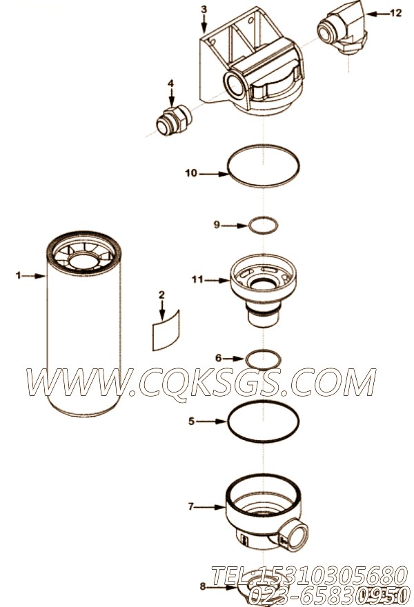 Head, Lub Oil Filter