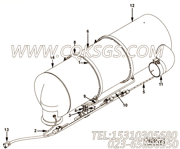 【后处理设备】康明斯CUMMINS柴油机的4969730 后处理设备