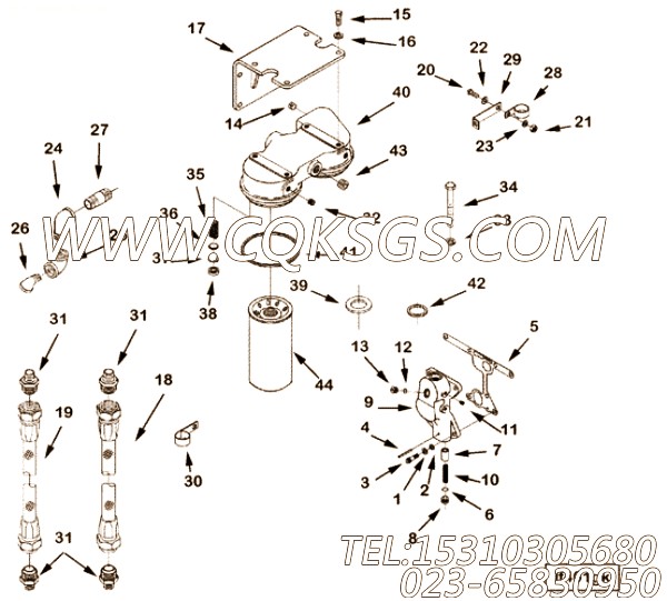 【柔性软管】康明斯CUMMINS柴油机的AS20036 SS 柔性软管