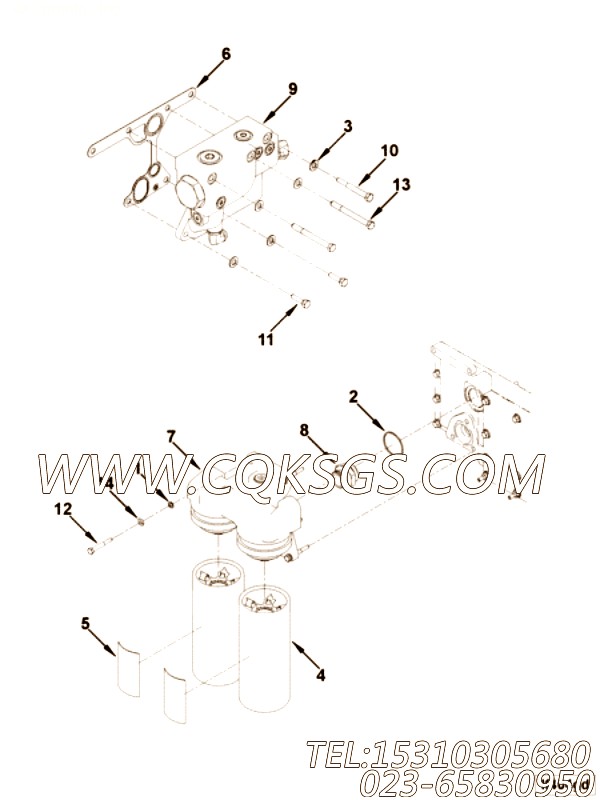 Head, Lub Oil Filter