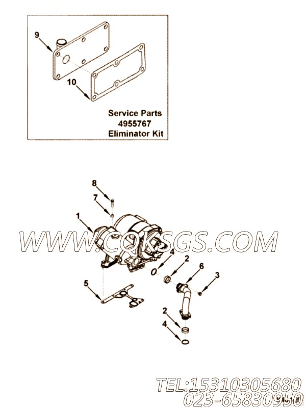 【消除套件】康明斯CUMMINS柴油机的4955767 消除套件