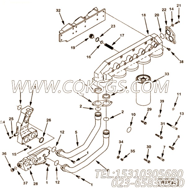 【油传输连接】康明斯CUMMINS柴油机的3094789 油传输连接