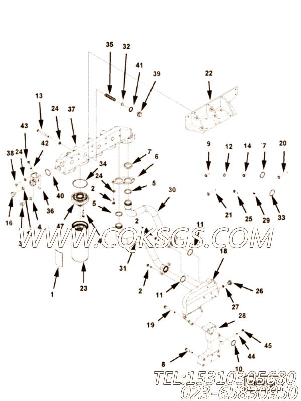 Head, Lub Oil Filter