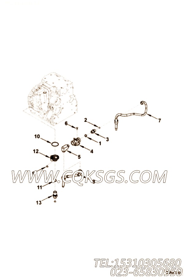 【柔性软管】康明斯CUMMINS柴油机的3978421 柔性软管