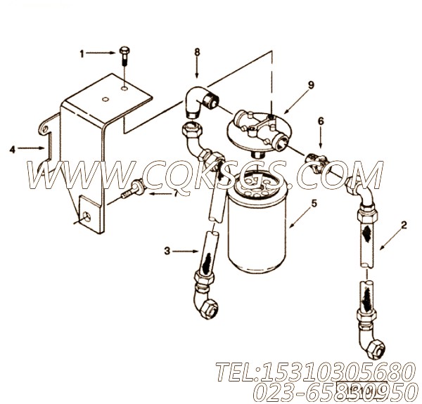 【过滤器支架】康明斯CUMMINS柴油机的3281275 过滤器支架