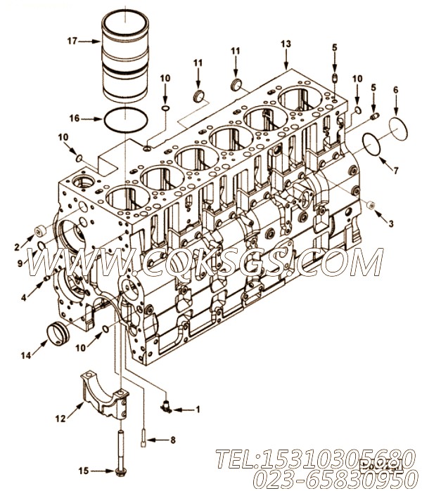 【C3939313】缸体总成 用在康明斯发动机