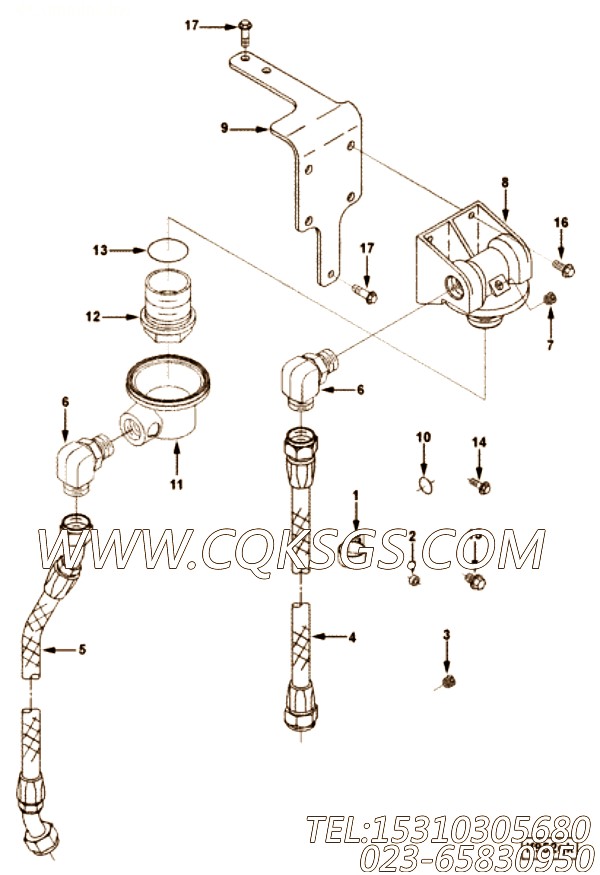 【过滤器支架】康明斯CUMMINS柴油机的3897720 过滤器支架