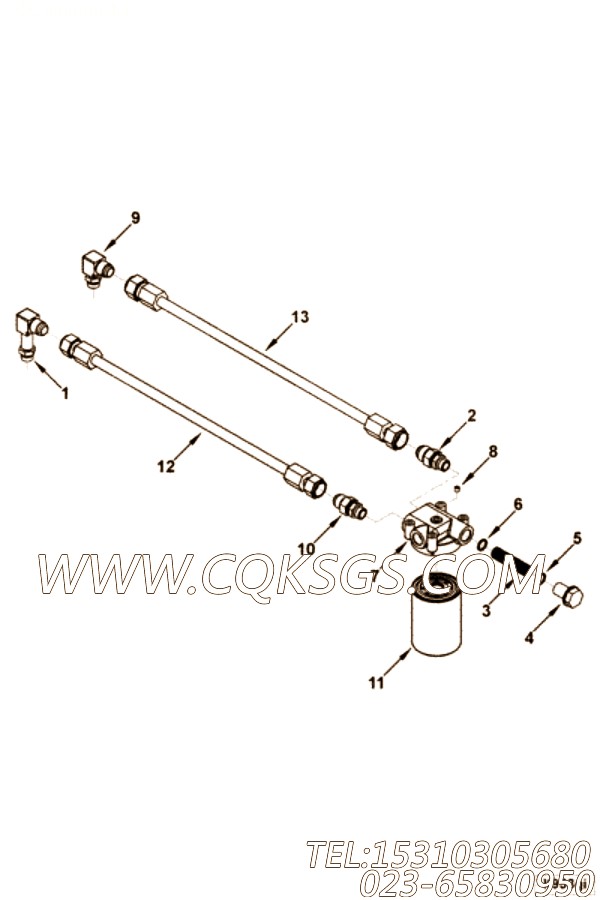 【柔性软管】康明斯CUMMINS柴油机的3965139 柔性软管