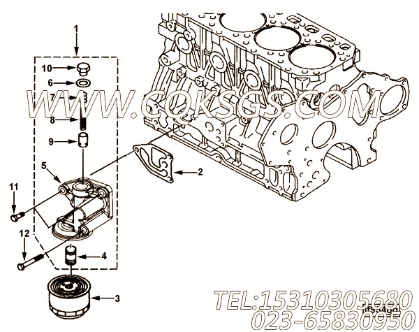 【六角法兰六角螺钉】康明斯CUMMINS柴油机的4900257 六角法兰六角螺钉