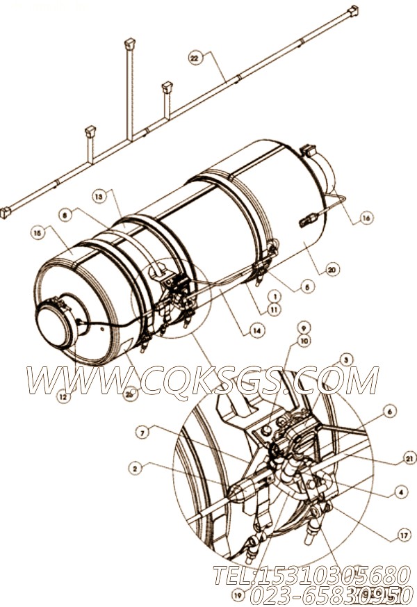 【Device, Aftertreatme】康明斯CUMMINS柴油机的4965136-01 Device, Aftertreatme
