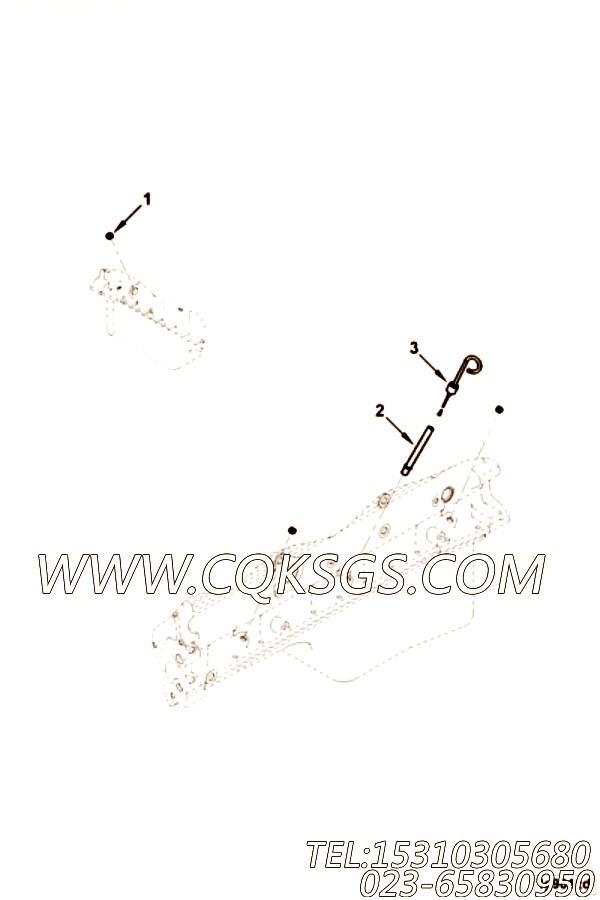 【油尺】康明斯CUMMINS柴油机的3945267 油尺