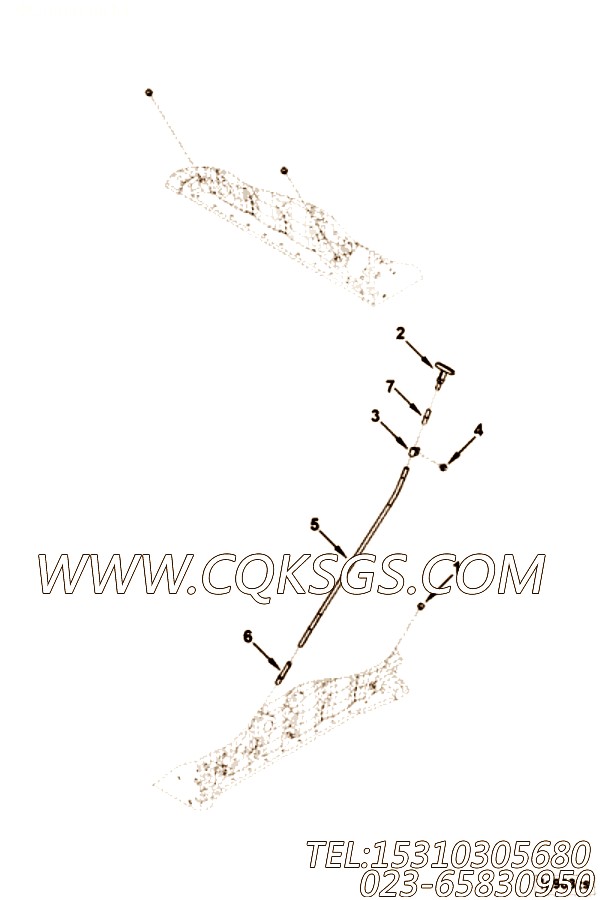【油尺】康明斯CUMMINS柴油机的3973557 油尺