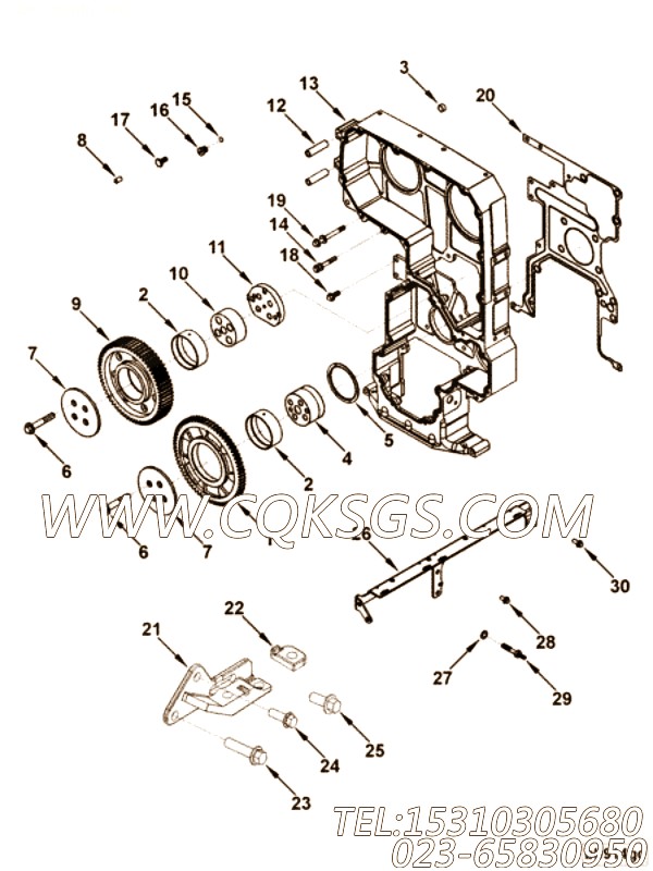 【齿轮箱】康明斯CUMMINS柴油机的4059255 齿轮箱