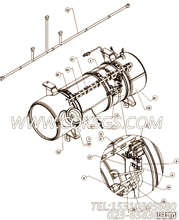 【后处理设备】康明斯CUMMINS柴油机的4965042-01 后处理设备