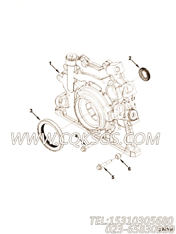 【机油泵】康明斯CUMMINS柴油机的4932280 机油泵