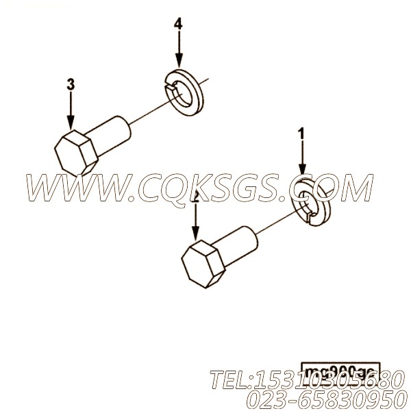 【六角头螺栓】康明斯CUMMINS柴油机的3235439 六角头螺栓