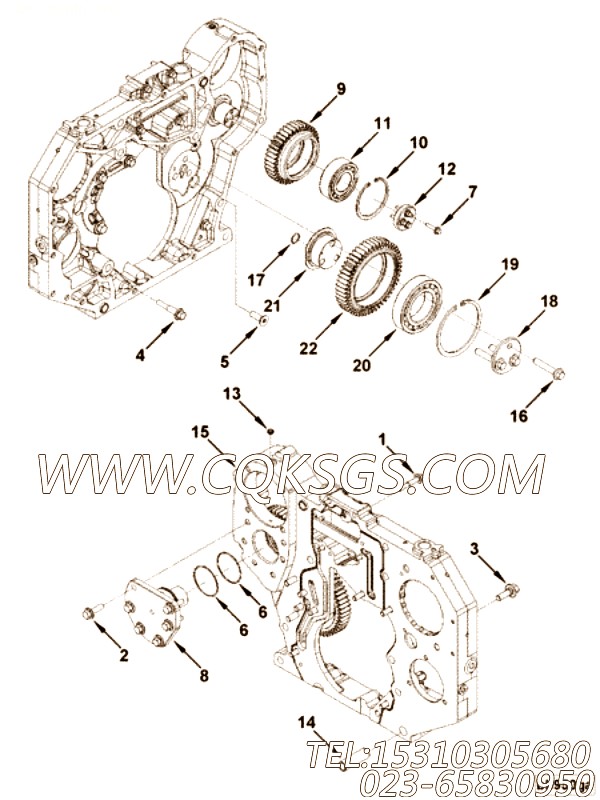 【齿轮箱】康明斯CUMMINS柴油机的5256014 齿轮箱