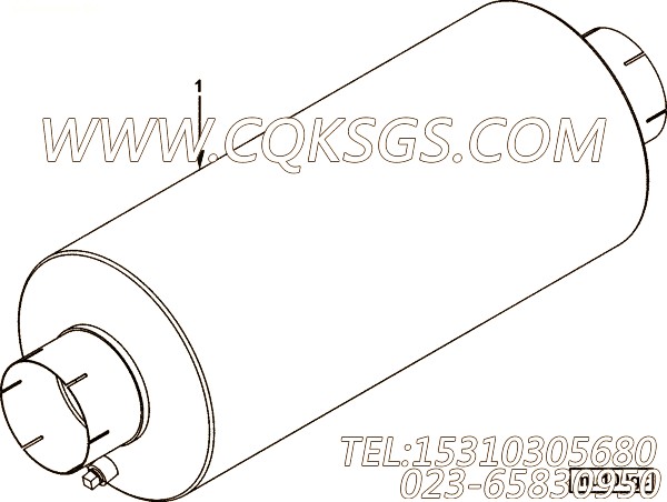 【消声器】康明斯CUMMINS柴油机的4055995 消声器